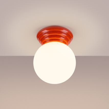 Plafon para casa de banho ZORI 1xG9/8W/230V Ø 12 cm IP44 rosa