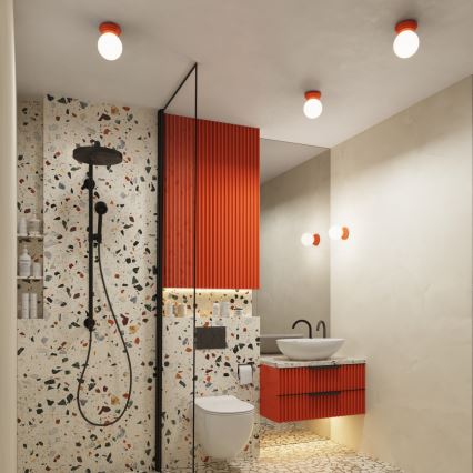 Plafon para casa de banho ZORI 1xG9/8W/230V Ø 12 cm IP44 rosa