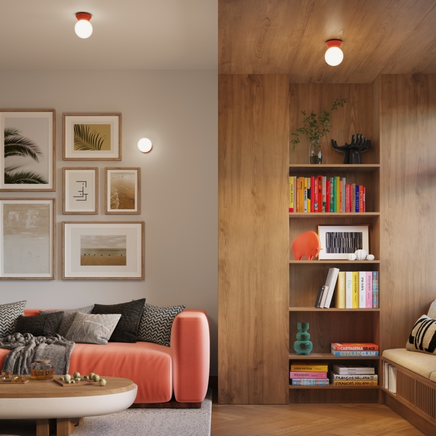 Plafon para casa de banho ZORI 1xG9/8W/230V Ø 12 cm IP44 rosa