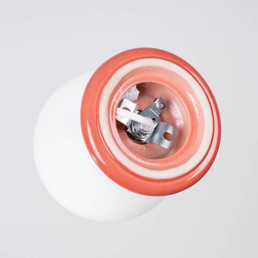 Plafon para casa de banho ZORI 1xG9/8W/230V Ø 12 cm IP44 rosa