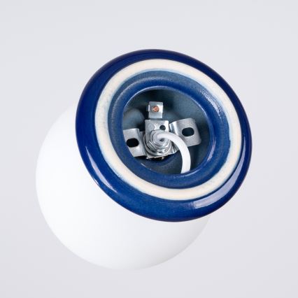 Luminária de teto para banheiro ZORI 1xG9/8W/230V Ø 12 cm IP44 azul