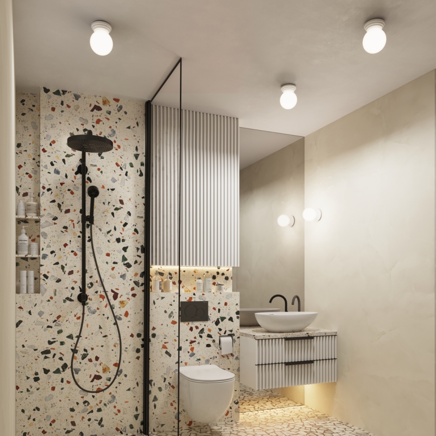 Aplique de parede para casa de banho ZORI 1xG9/8W/230V IP44 branco