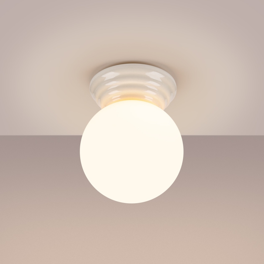 Candeeiro de tecto para casa de banho ZORI 1xG9/8W/230V diâmetro 12 cm IP44 branco