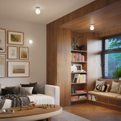 Candeeiro de tecto para casa de banho ZORI 1xG9/8W/230V diâmetro 12 cm IP44 branco