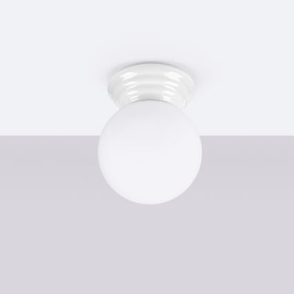 Candeeiro de tecto para casa de banho ZORI 1xG9/8W/230V diâmetro 12 cm IP44 branco