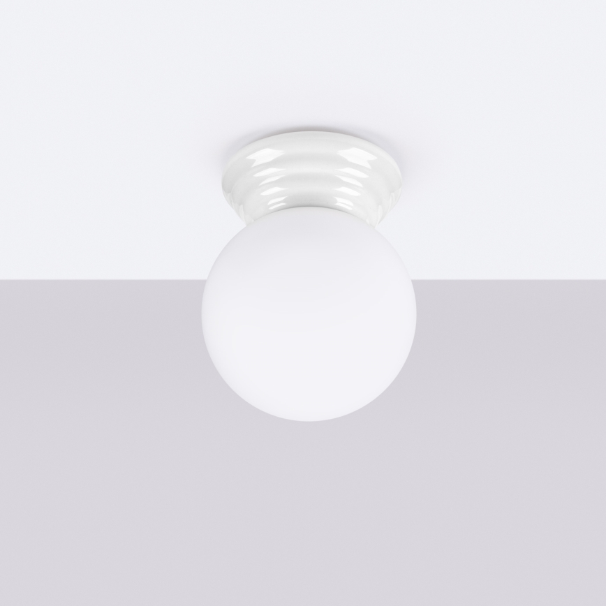 Candeeiro de tecto para casa de banho ZORI 1xG9/8W/230V diâmetro 12 cm IP44 branco