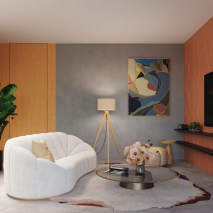 Candeeiro de pé NATT 1xE27/15W/230V taupe