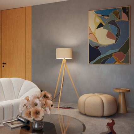 Candeeiro de pé NATT 1xE27/15W/230V taupe