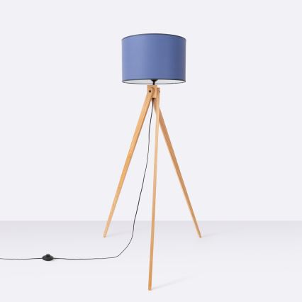 Candeeiro de pé NATT 1xE27/15W/230V azul
