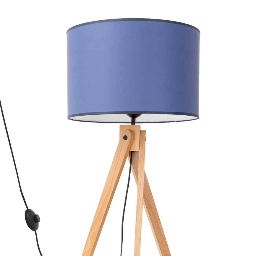 Candeeiro de pé NATT 1xE27/15W/230V azul