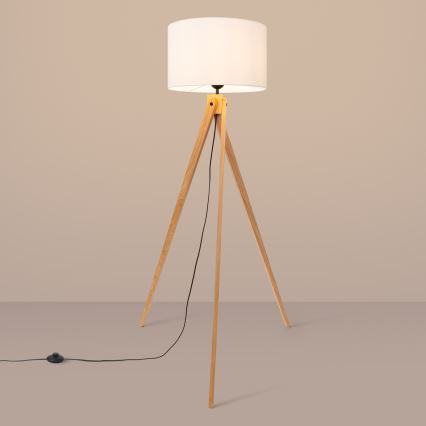 Candeeiro de pé NATT 1xE27/15W/230V branco