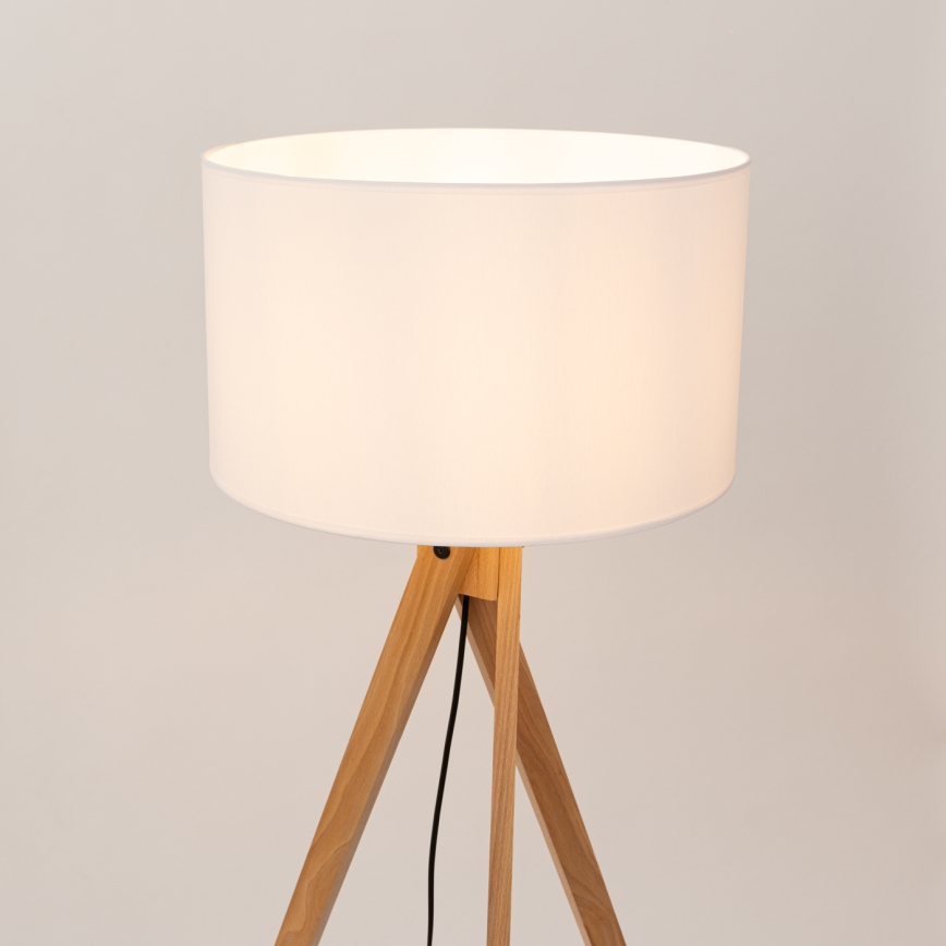Candeeiro de pé NATT 1xE27/15W/230V branco