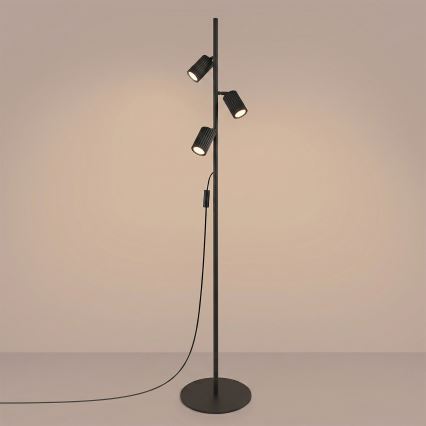 Candeeiro de pé KARBON 3xGU10/10W/230V preto