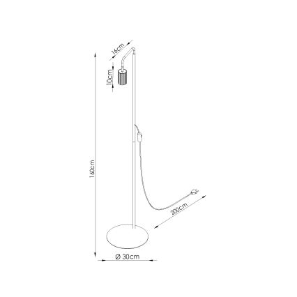 Candeeiro de pé KARBON 1xGU10/10W/230V creme