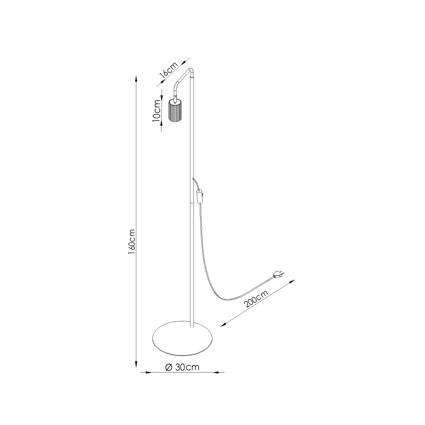 Candeeiro de pé KARBON 1xGU10/10W/230V creme