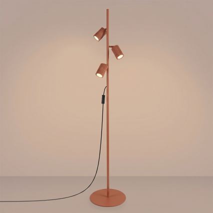Candeeiro de pé KARBON 3xGU10/10W/230V laranja