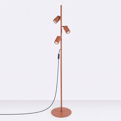 Candeeiro de pé KARBON 3xGU10/10W/230V laranja