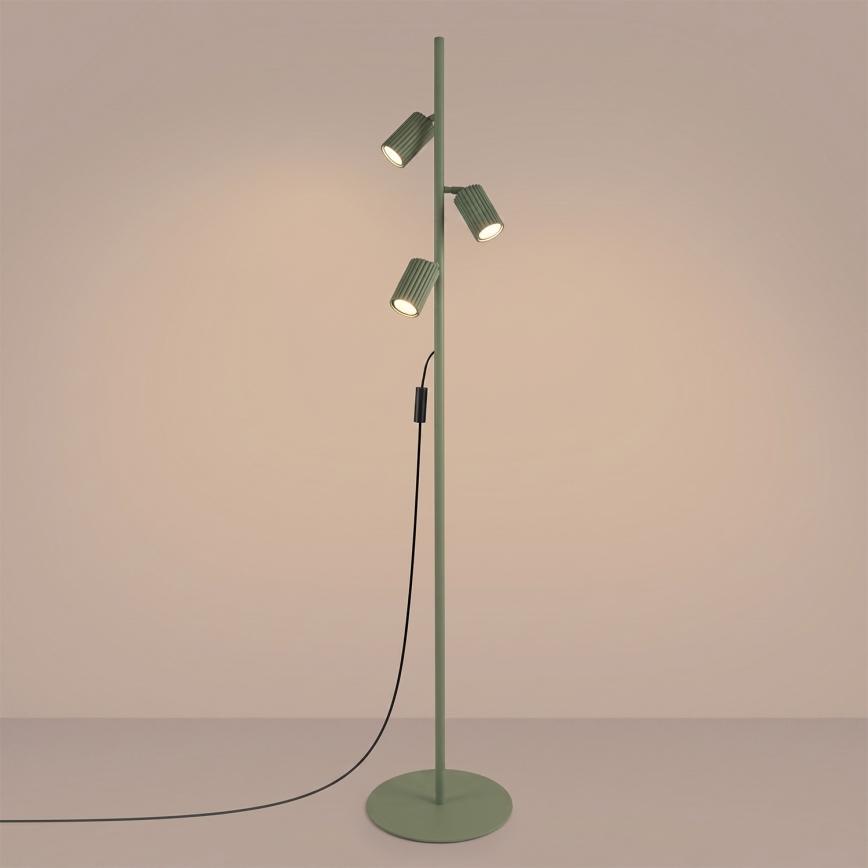 Candeeiro de pé KARBON 3xGU10/10W/230V verde