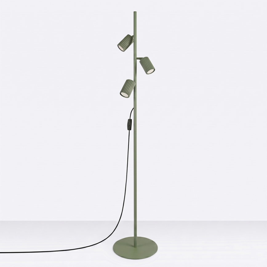 Candeeiro de pé KARBON 3xGU10/10W/230V verde