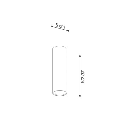 Spot LAGOS 1xGU10/10W/230V 20 cm castanho