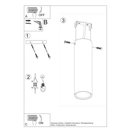 Spot LAGOS 1xGU10/10W/230V 20 cm castanho