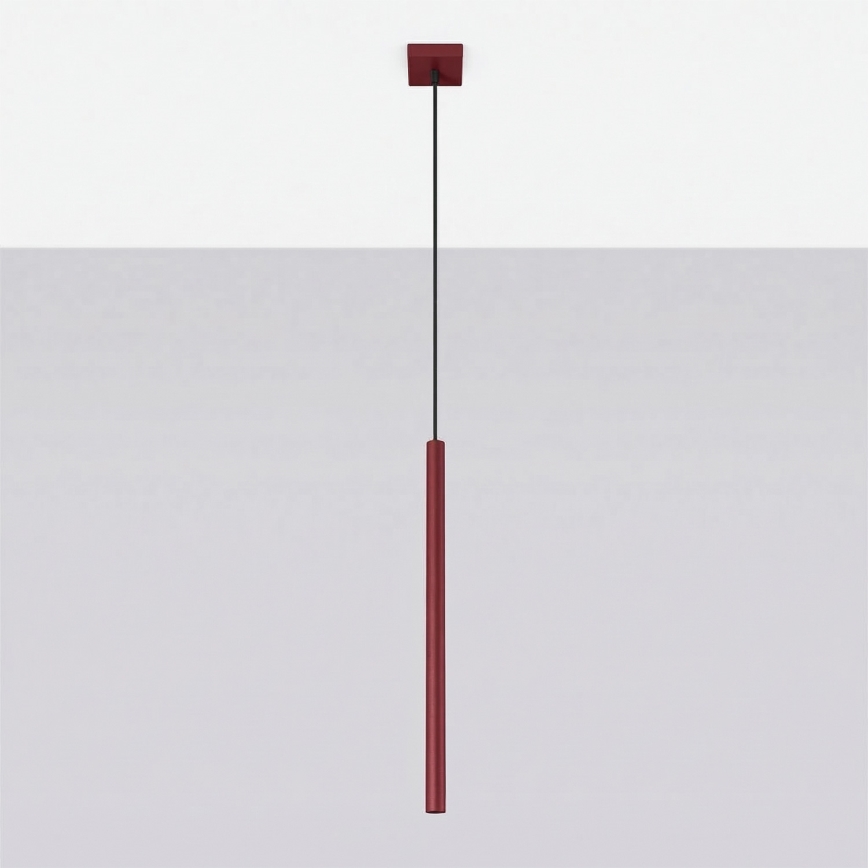 Lustre pendente em cabo PASTELO 1xG9/8W/230V vermelho