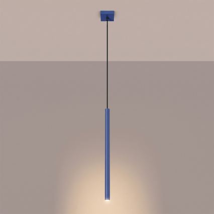 Lustre com cabo PASTELO 1xG9/8W/230V azul