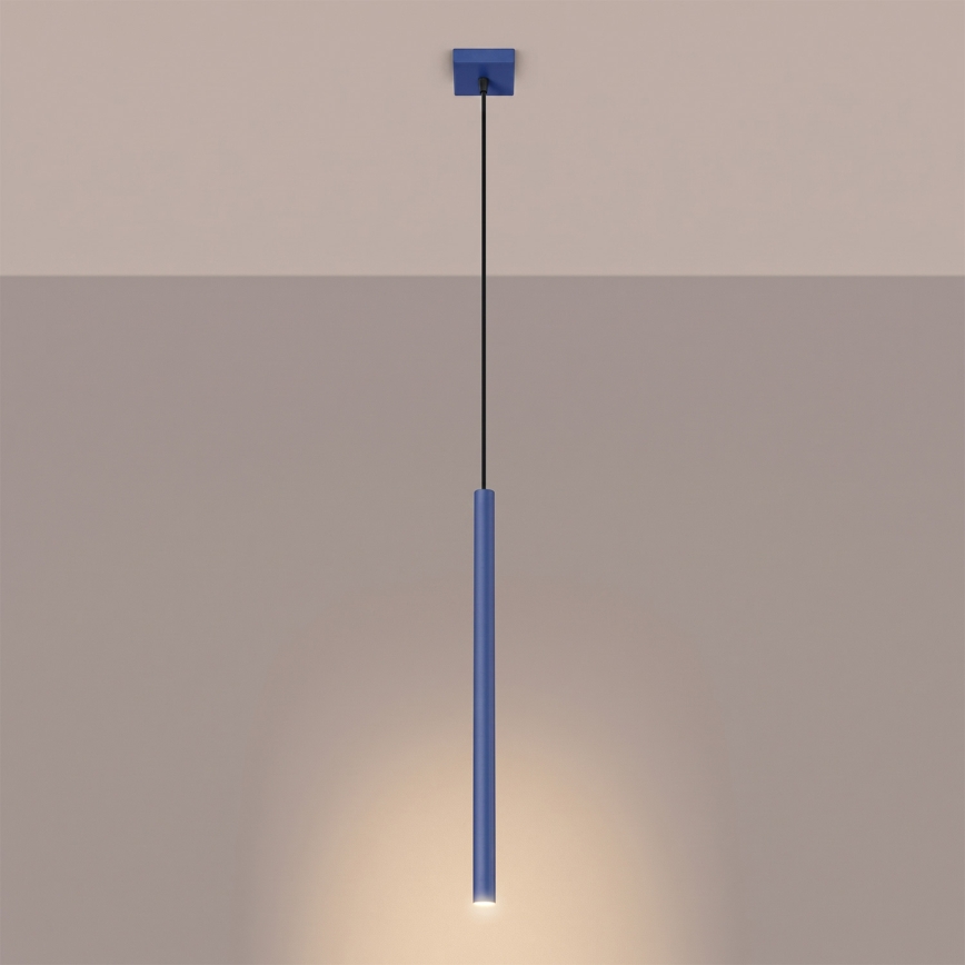 Lustre com cabo PASTELO 1xG9/8W/230V azul