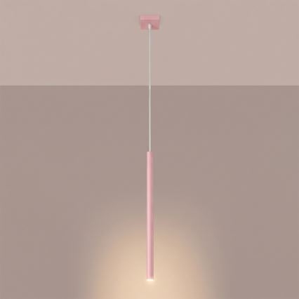 Lustre suspenso em cabo PASTELO 1xG9/8W/230V rosa