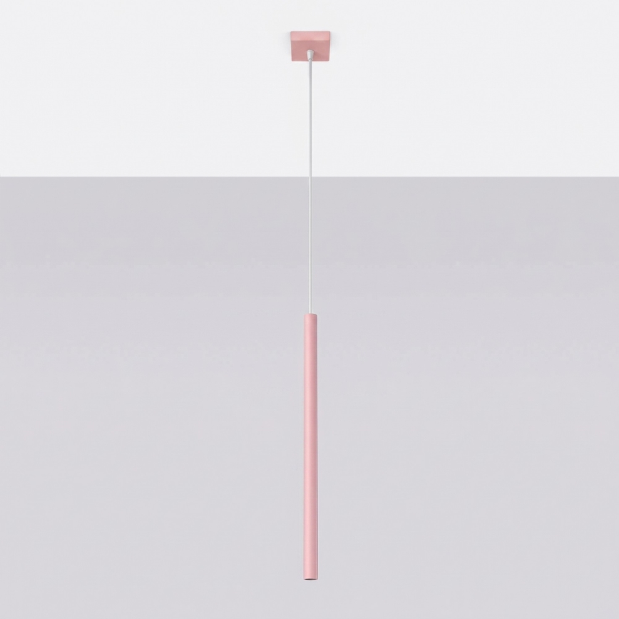 Lustre suspenso em cabo PASTELO 1xG9/8W/230V rosa