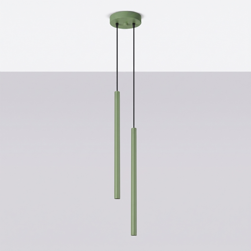 Lustre suspenso em cabo PASTELO 2xG9/8W/230V verde