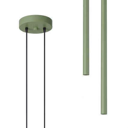 Lustre suspenso em cabo PASTELO 2xG9/8W/230V verde