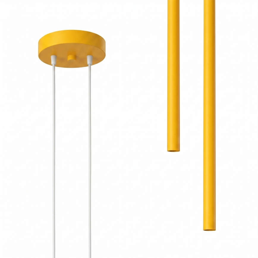 Lustre suspenso com cabo PASTELO 2xG9/8W/230V amarelo
