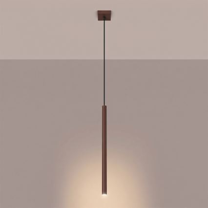 Lustre em cabo PASTELO 1xG9/8W/230V castanho