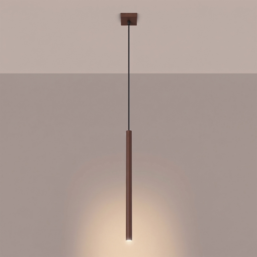 Lustre em cabo PASTELO 1xG9/8W/230V castanho
