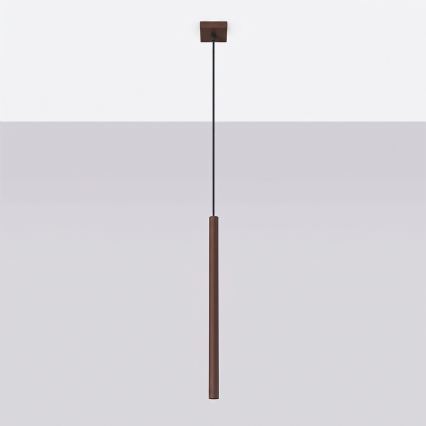 Lustre em cabo PASTELO 1xG9/8W/230V castanho