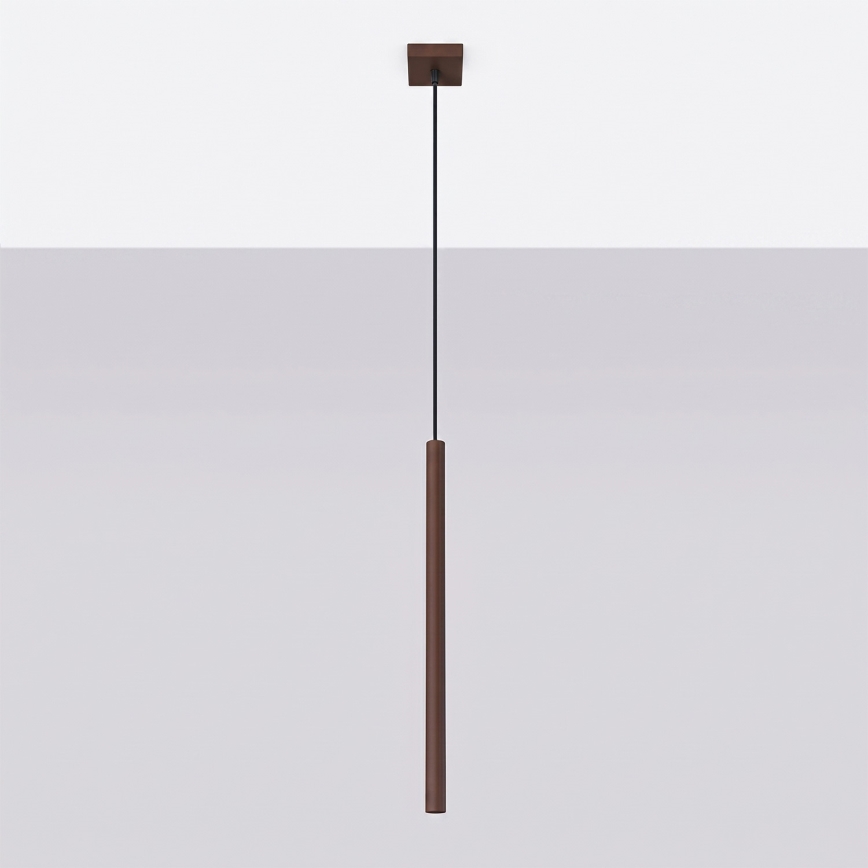 Lustre em cabo PASTELO 1xG9/8W/230V castanho