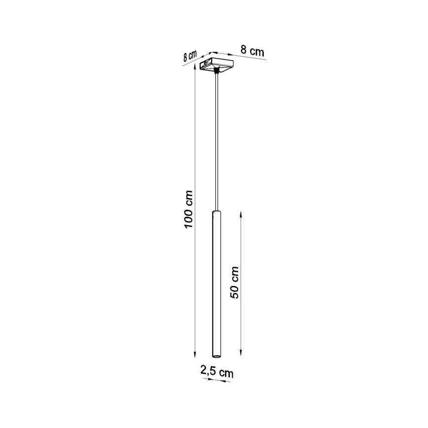 Lustre em cabo PASTELO 1xG9/8W/230V castanho