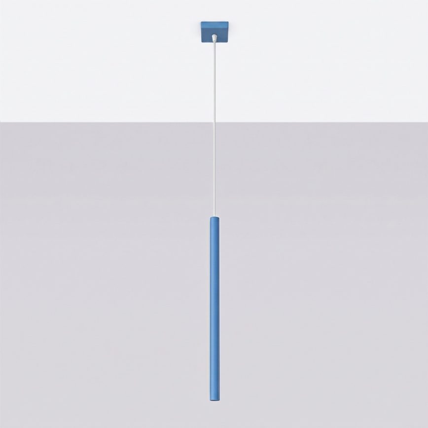 Candeeiro suspenso com cabo PASTELO 1xG9/8W/230V azul