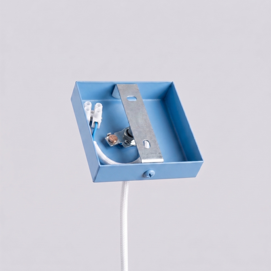 Candeeiro suspenso com cabo PASTELO 1xG9/8W/230V azul