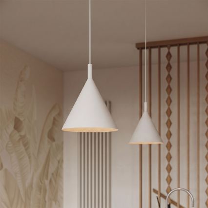 Candeeiro pendente com cabo NOX 1xE27/15W/230V creme