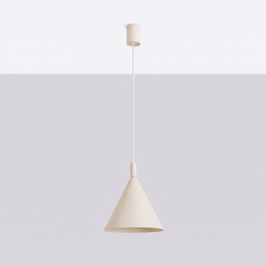 Candeeiro pendente com cabo NOX 1xE27/15W/230V creme