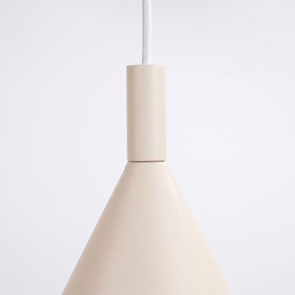 Candeeiro pendente com cabo NOX 1xE27/15W/230V creme