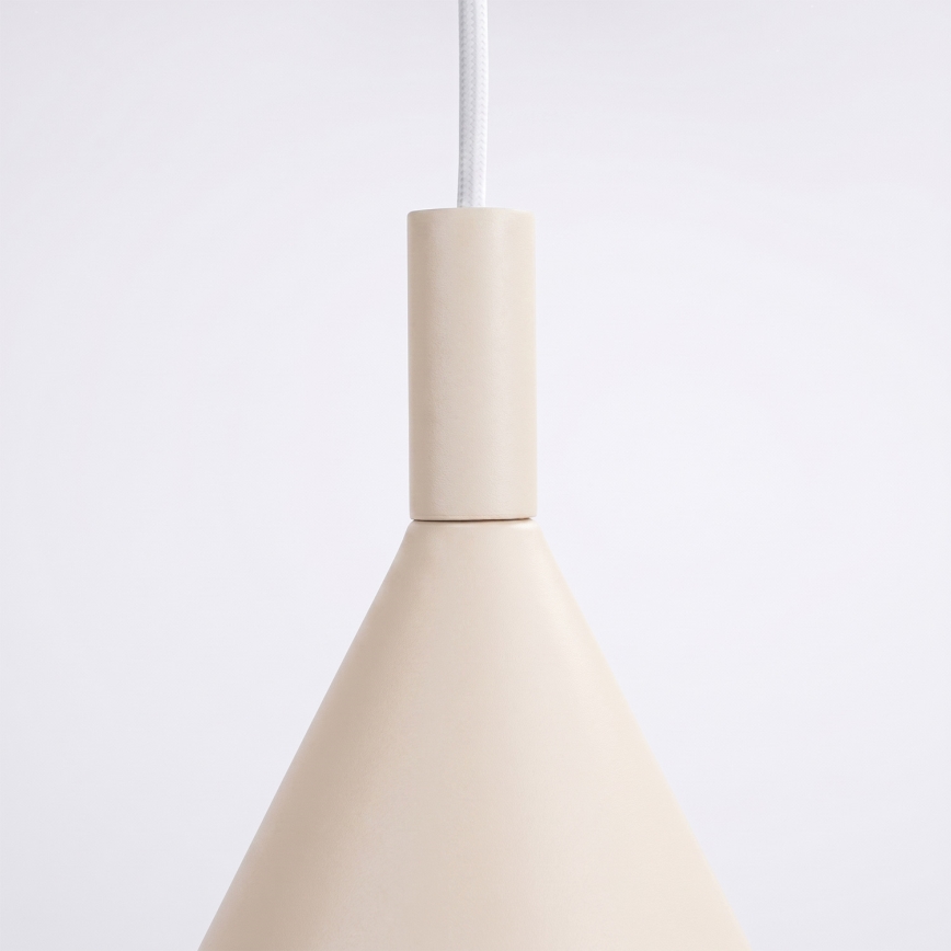 Candeeiro pendente com cabo NOX 1xE27/15W/230V creme