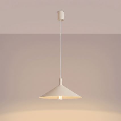 Lustre suspenso em cabo NOX 1xE27/15W/230V creme