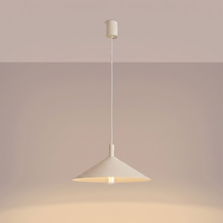 Lustre suspenso em cabo NOX 1xE27/15W/230V creme