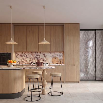 Lustre suspenso em cabo NOX 1xE27/15W/230V creme