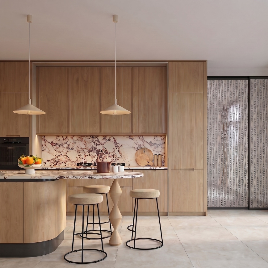 Lustre suspenso em cabo NOX 1xE27/15W/230V creme