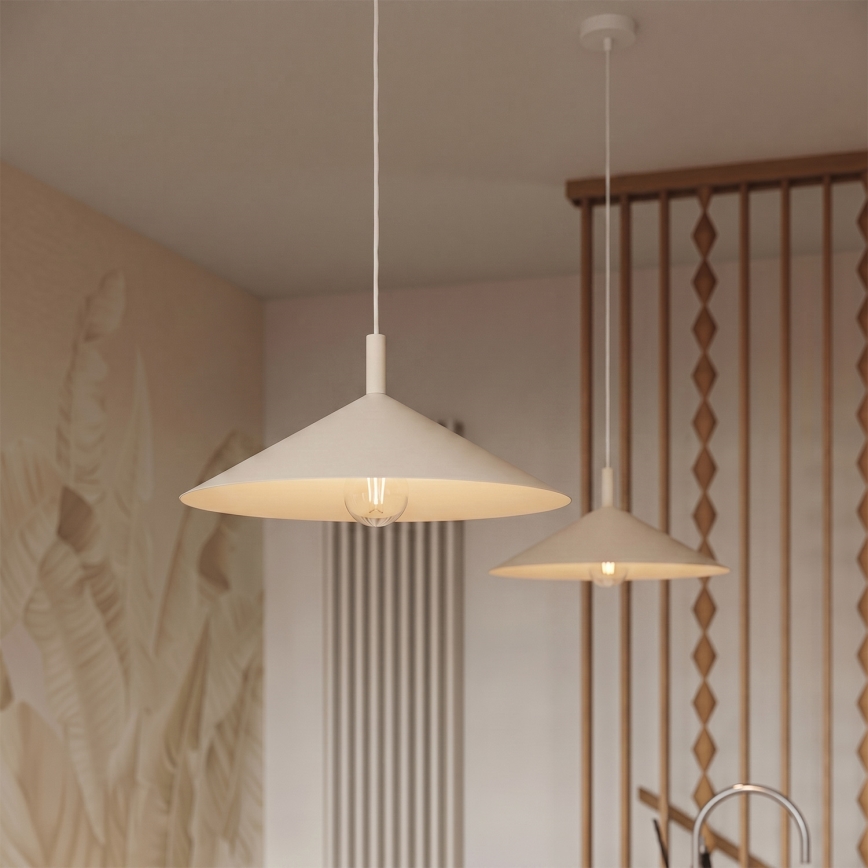 Lustre suspenso em cabo NOX 1xE27/15W/230V creme