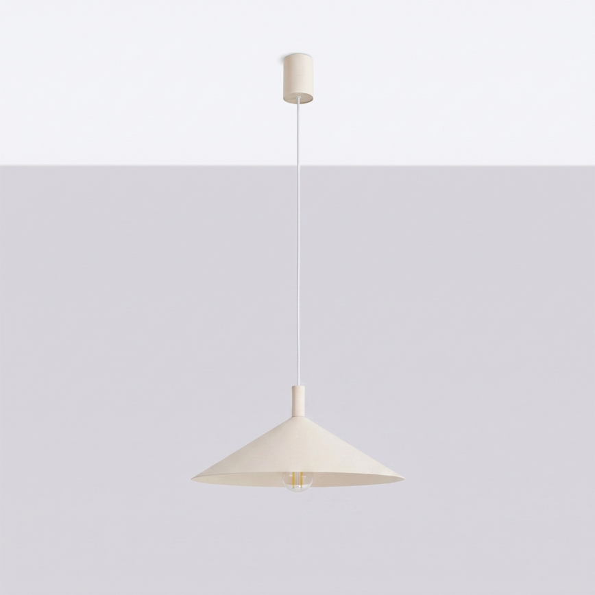 Lustre suspenso em cabo NOX 1xE27/15W/230V creme